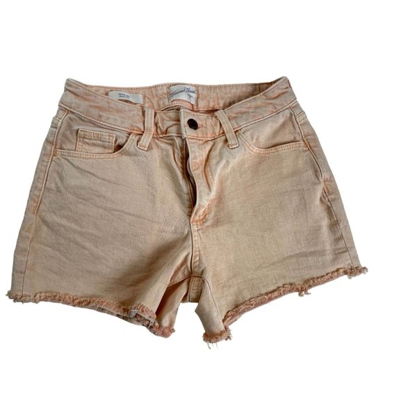 Universal Thread Women's Jeans Shorts Vintage Midi Cotton Mid Rise Peach SZ 0/25 - Picture 4 of 14